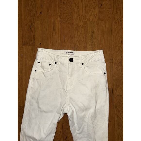 One x One Teaspoon White Distressed High Waist Freebird 2 Size 24 - Picture 2 of 5